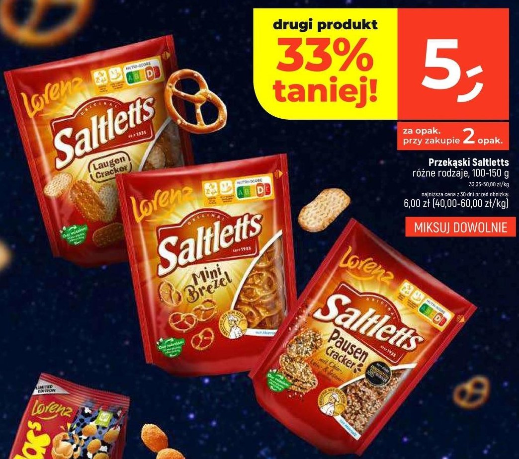 Krakersy z sezamem Lorenz saltletts promocja