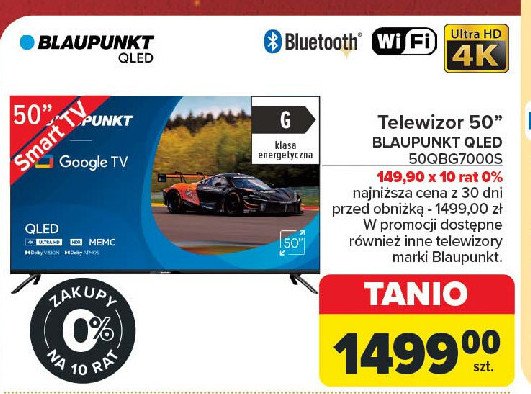 Telewizor 50'' 50qbg7000s Blaupunkt promocja w Carrefour Market