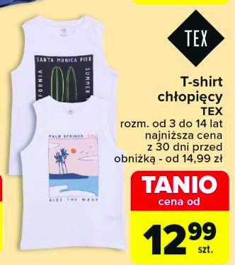 T-shirt chłopięcy 3-14 lat Tex promocja