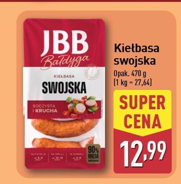 Kiełbasa swojska Jbb bałdyga promocja w Aldi