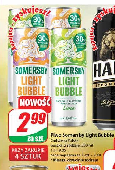 Piwo Somersby light bubble mango & passionfruit promocja