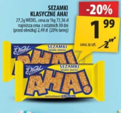 Sezamki klasyczne AHA! promocja w Arhelan