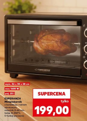 Minipiekarnik z konwekcją i rożnem obrotowym promocja w Kaufland