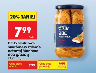 Płaty śledziowe smażone w zalewie octowej Marinero, 800 g/330 g promocja w Biedronka