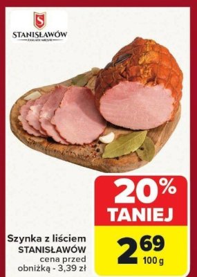 Szynka z liściem STANISŁAWÓW promocja w Carrefour Market