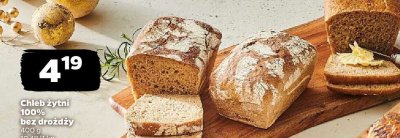 Chleb żytni 100% bez drożdży 400g Netto promocja w Netto