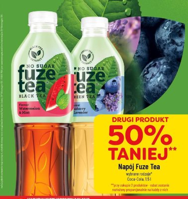 Napój Fuze Tea Green Tea Blueberry Lavender promocja w POLOmarket