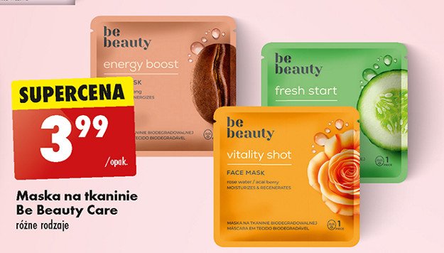 Maska na tkaninie fresh start Be beauty Be beauty care promocja