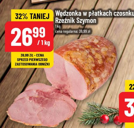 Wędzonka w płatkach czosnku Rzeźnik szymon poleca promocja w POLOmarket