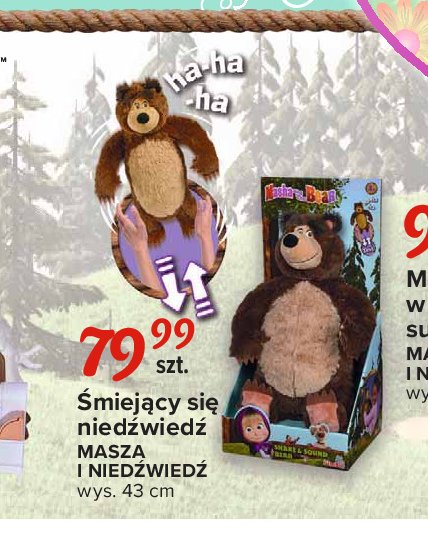 Śmiejący się niedźwiedź 43 cm Simba promocja