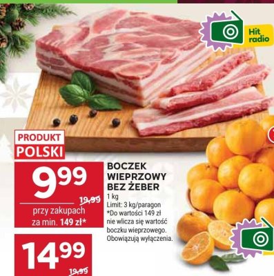 Boczek wieprzowy bez żeber promocja w Stokrotka