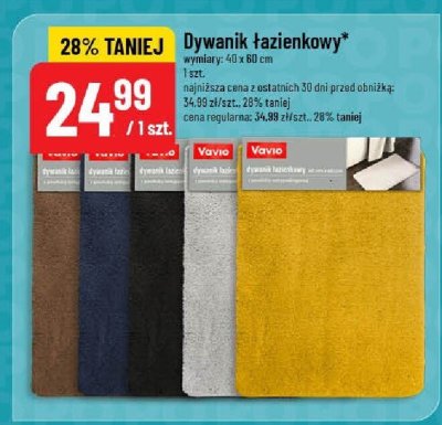 Dywanik łazienkowy różne wymiary 41 x 61 cm promocja w POLOmarket