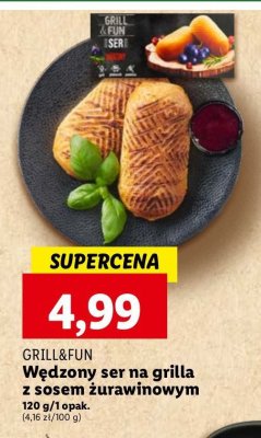 Ser wędzony z sosem żurawinowym Grill and fun promocja