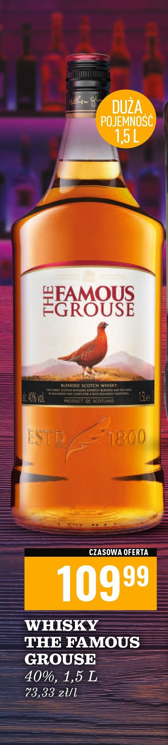 Whisky The famous grouse promocja