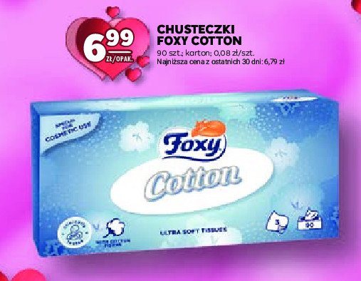 Chusteczki higieniczne Foxy cotton promocja