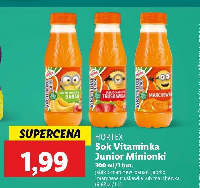 Sok marchewka Hortex vitaminka junior promocja