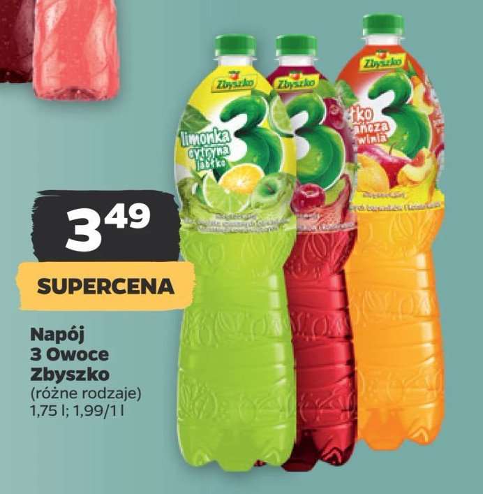 Napoj Zbyszko 3 limonka cytryna jabłko promocja