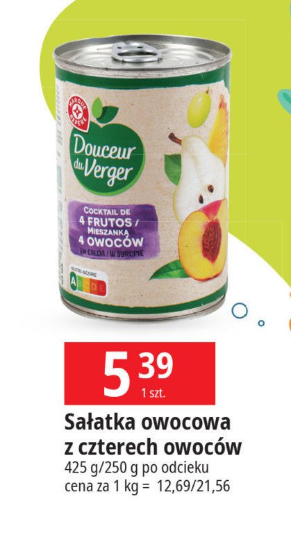 Sałatka owocowa w syropie Wiodąca marka douceur du verger promocja