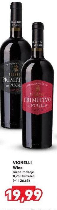 Wino Primitivo di puglia promocja w Kaufland