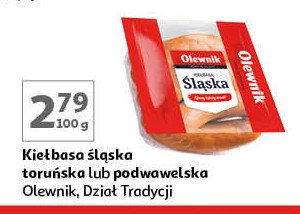 Kiełbasa toruńska Olewnik promocja w Auchan