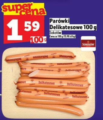 Parówki Delikatesowe 100 g promocja w TOPAZ