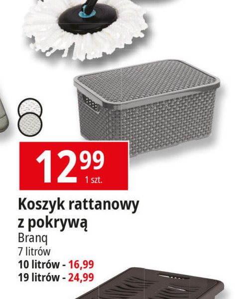 Koszyk rattanowy z pokrywą 10 l Branq promocja w Leclerc