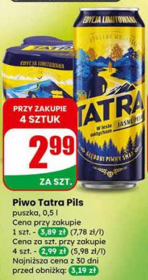 Piwo Pils puszka promocja w Dino