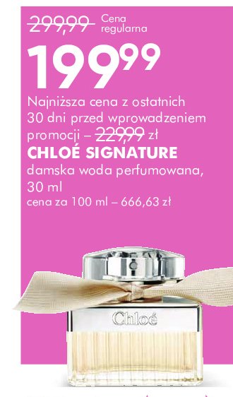 Woda perfrumowana Chloe signature promocja w Super-Pharm