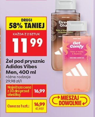 Żel pod prysznic Adidas Vibes Men, 400 ml promocja w Biedronka