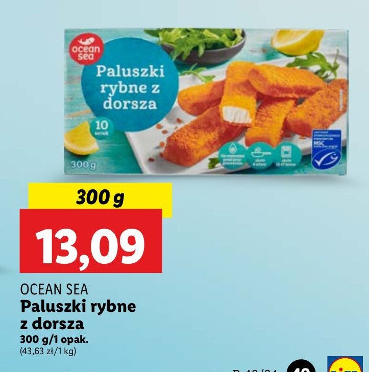 Paluszki rybne z fileta z dorsza Oceansea promocja