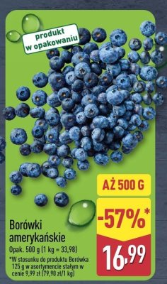 Borówki amerykańskie promocja w Aldi