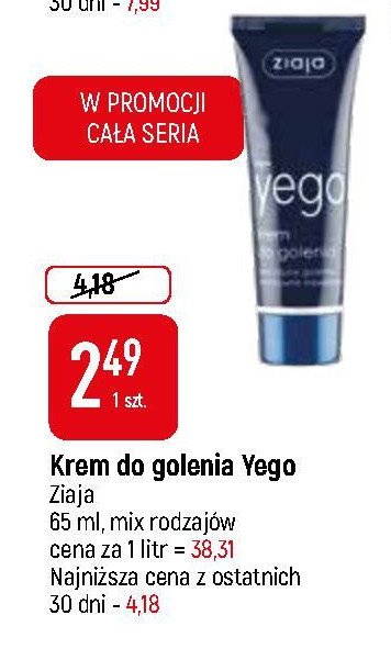 Krem do golenia Ziaja yego promocja