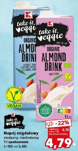 Napój migdałowy K-take it veggie promocja