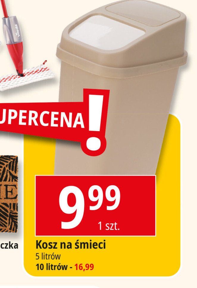 Kosz na śmieci 5 l promocja w Leclerc