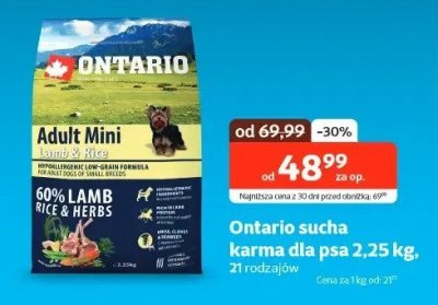 Karma sucha dla psa Adult Mini 2.25 kg promocja w KAKADU