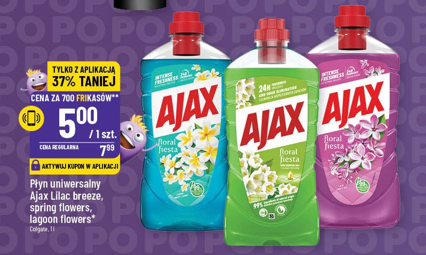 Płyn do mycia kwiaty laguny Ajax floral fiesta Ajax . promocja w POLOmarket