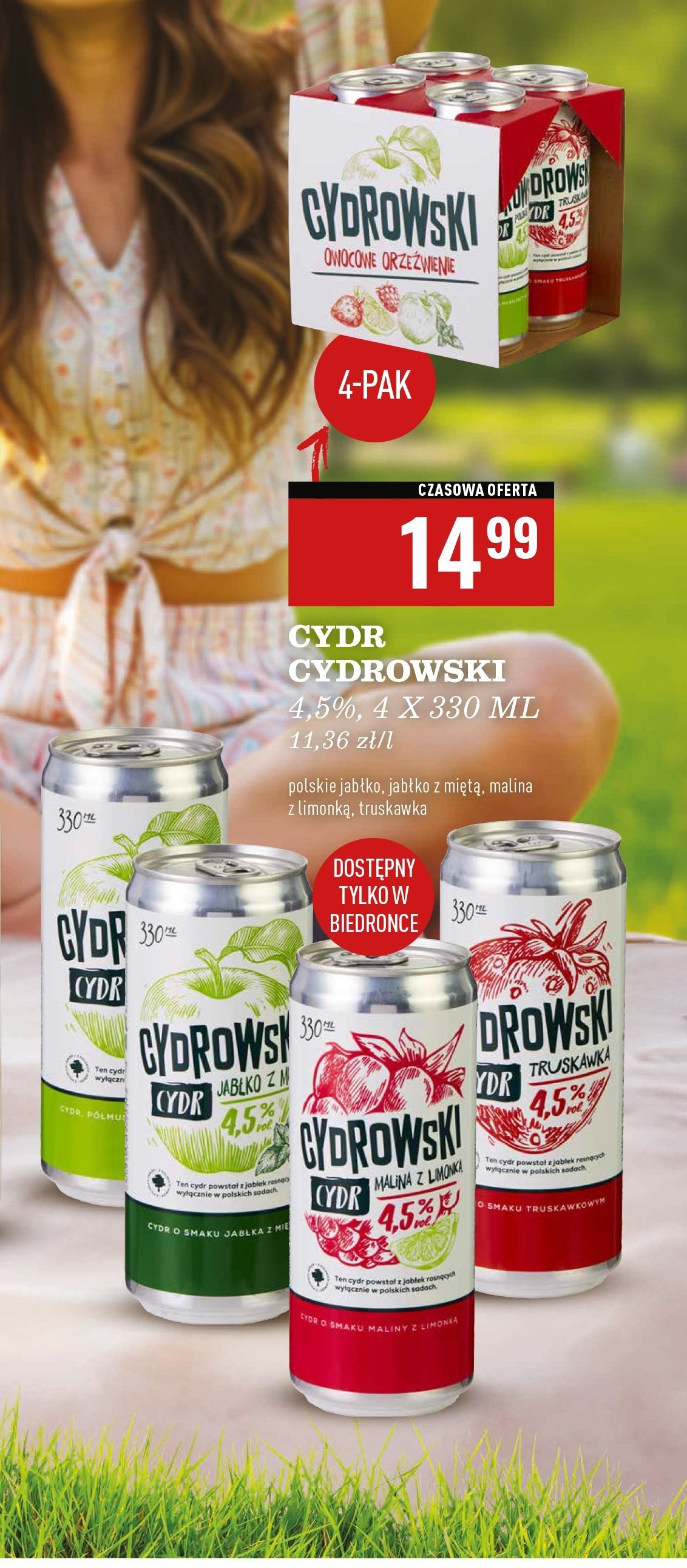 Cydr mix CYDROWSKI promocja w Biedronka