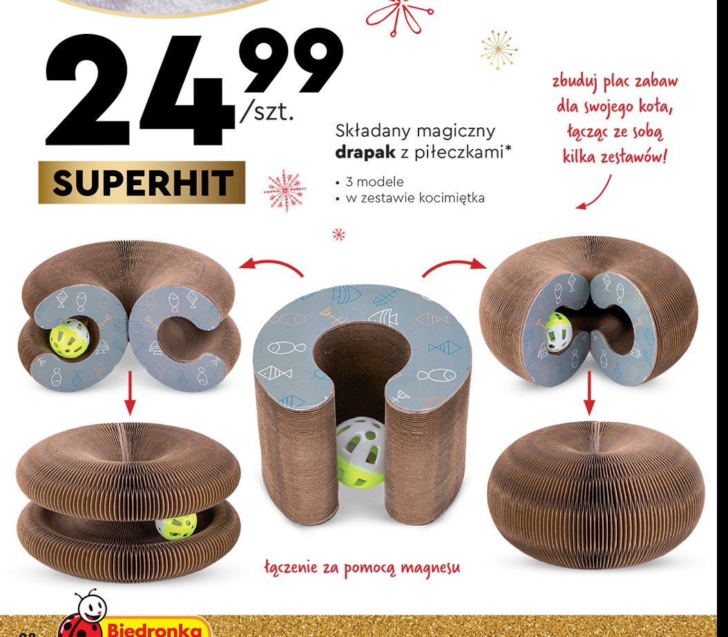 Drapak magiczny składany z piłeczkami promocja