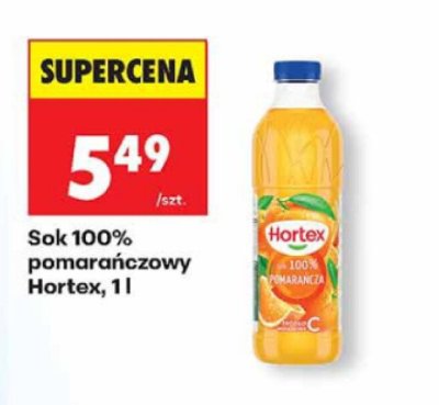 Sok 100% pomarańczowy Hortex, 1 l promocja w Biedronka