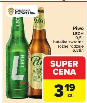 Piwo Lech ice bloody orange promocja w Carrefour
