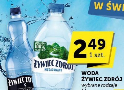 Woda 呕ywiec zdr贸j promocja w Euro Sklep