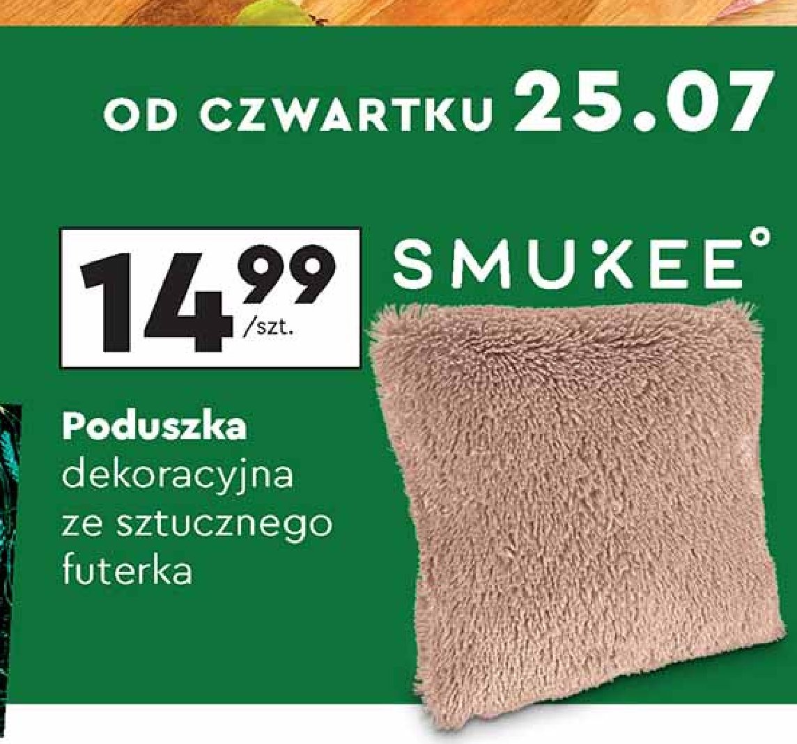 Poduszka dekoracyjna ze sztucznego futerka Smukee home promocja