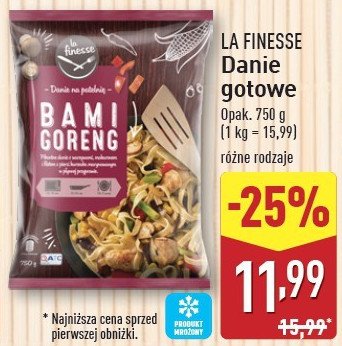 Danie na patelnię bami goreng La finesse promocja w Aldi