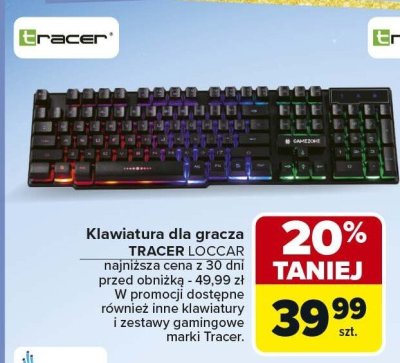 Klawiatura dla gracza TRACER LOCCAR promocja w Carrefour