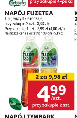 Napój green tea bluberry & lavender Fuzetea promocja