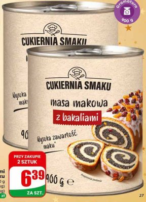 Masa makowa z bakaliami  promocja w Dino
