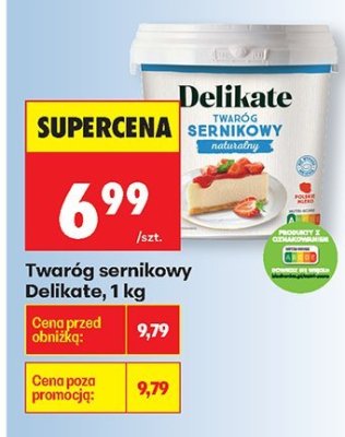 Twaróg sernikowy 1 kg promocja w Biedronka