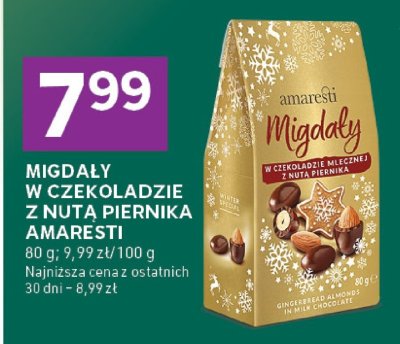 Migdały w czekoladzie z nutą piernika Amaresti promocja w Stokrotka