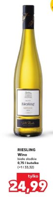 Wino Riesling białe słodkie 0,75 l promocja w Kaufland