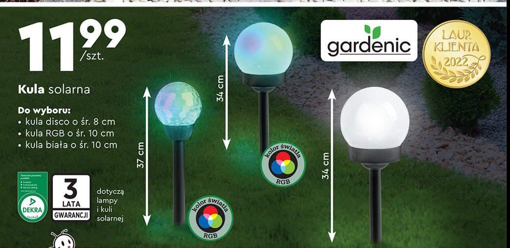 Kula solarna disco 8 cm Gardenic promocja